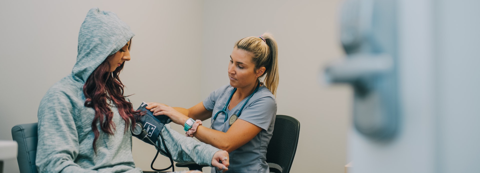 Taking Evolve Recovery Center patient blood pressure for drug and alcohol intake in New Jersey